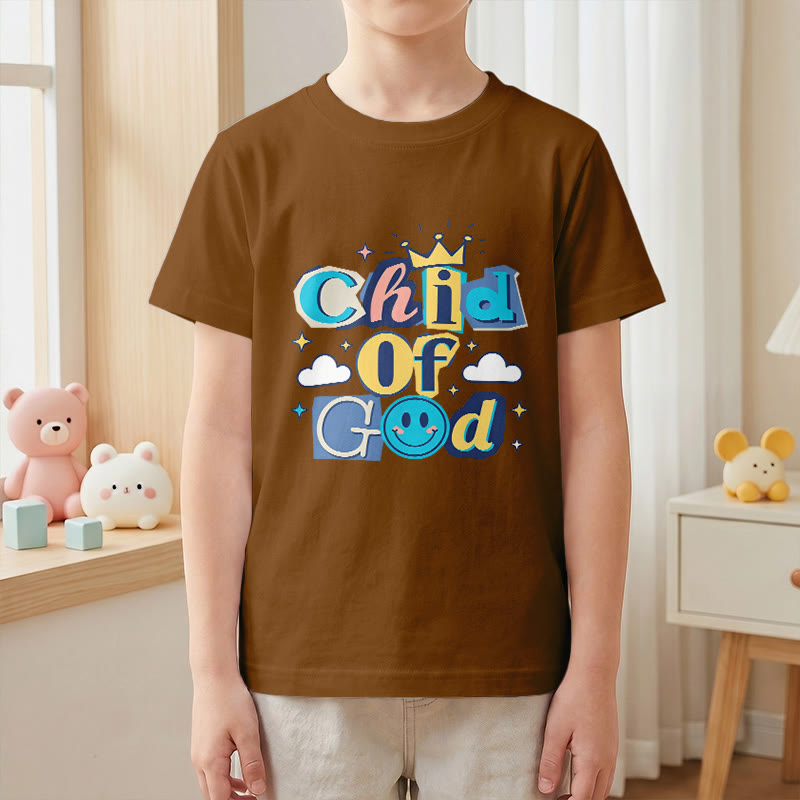 Christianartworkshop Whimsical Crown and Star Accent Child of God Kids T-Shirt - image 22