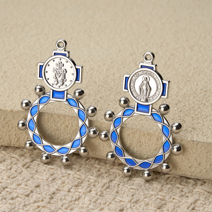 Christianartworkshop Vibrant Enamel Our Lady Finger Rosary with Round Prayer Bead Accents: A Daily Symbol of Comfort and Hope - image 8