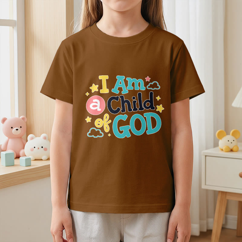Christianartworkshop Devotional Whimsical Cloud and Star I Am a Child of God Kids T-Shirt - image 20