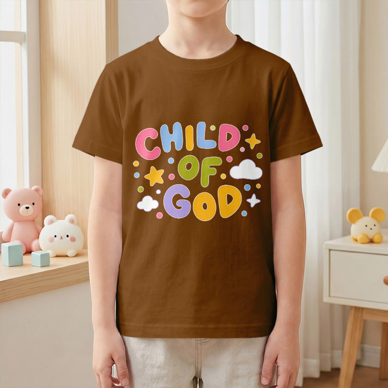 Christianartworkshop Whimsical Pastel Block Letter Child of God Kids T-Shirt - image 19