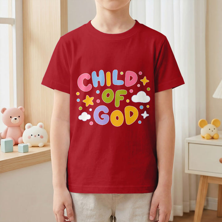 Christianartworkshop Whimsical Pastel Block Letter Child of God Kids T-Shirt - image 13