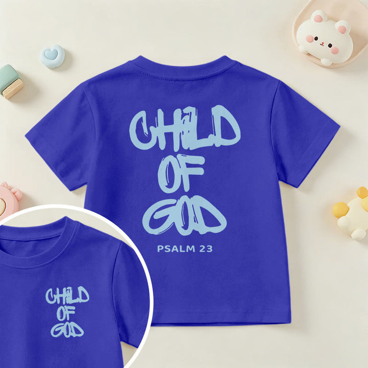 Christianartworkshop Devotional Scripture Verse Child of God Psalm 23 Kids T-Shirt - Blue - US/UK/AU 14, EU170 - image 5