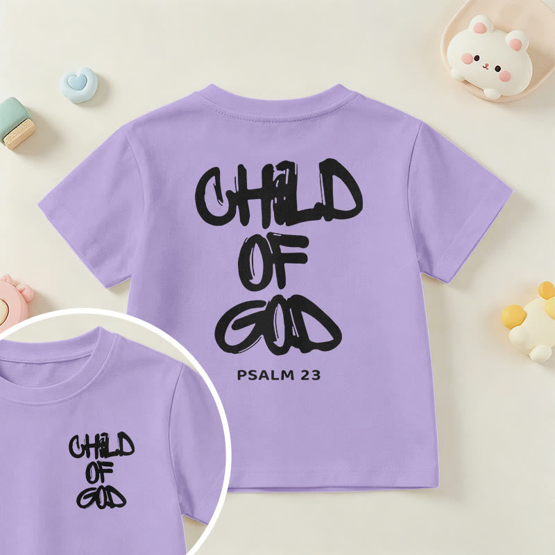 Christianartworkshop Devotional Scripture Verse Child of God Psalm 23 Kids T-Shirt - Purple - US/UK/AU 14, EU170 - image 10