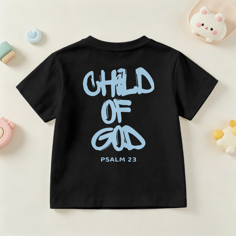 Christianartworkshop Devotional Scripture Verse Child of God Psalm 23 Kids T-Shirt - image 44