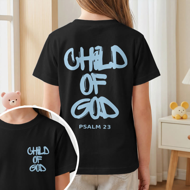 Christianartworkshop Devotional Scripture Verse Child of God Psalm 23 Kids T-Shirt - image 42