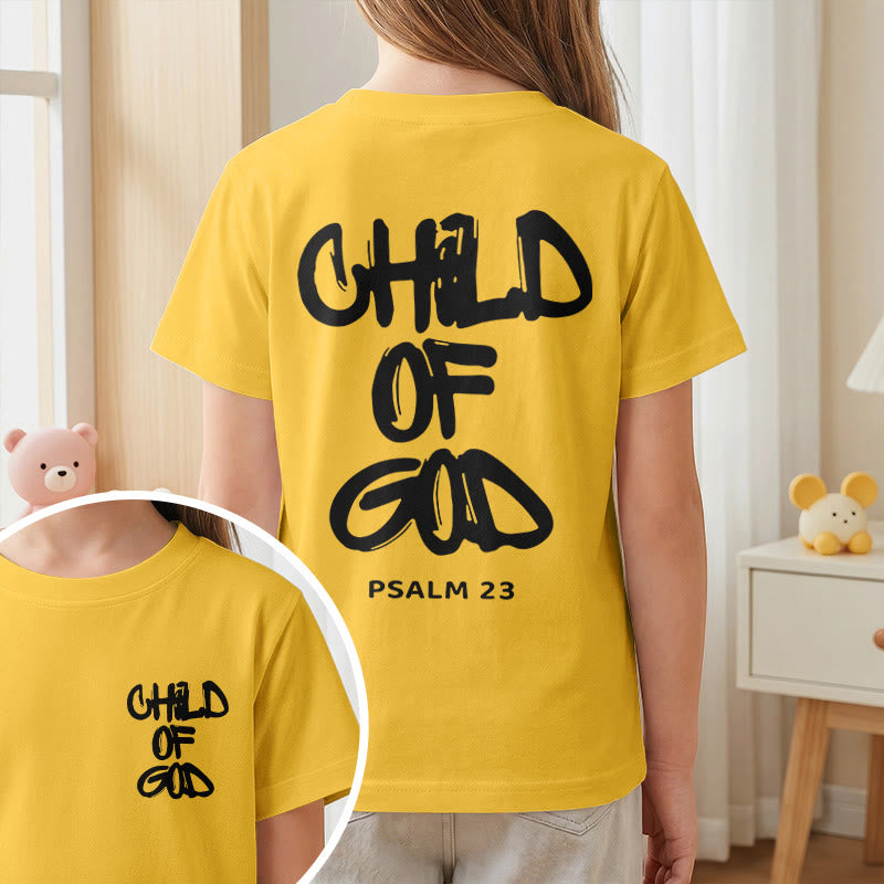 Christianartworkshop Devotional Scripture Verse Child of God Psalm 23 Kids T-Shirt - image 47