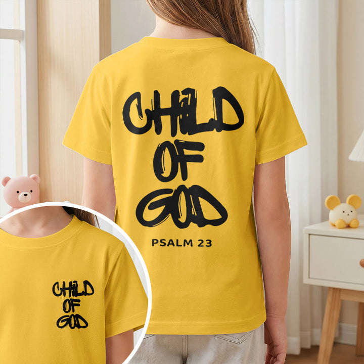 Christianartworkshop Devotional Scripture Verse Child of God Psalm 23 Kids T-Shirt - image 47