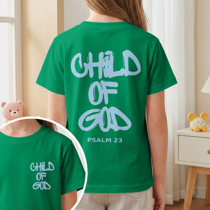 Christianartworkshop Devotional Scripture Verse Child of God Psalm 23 Kids T-Shirt - image 27