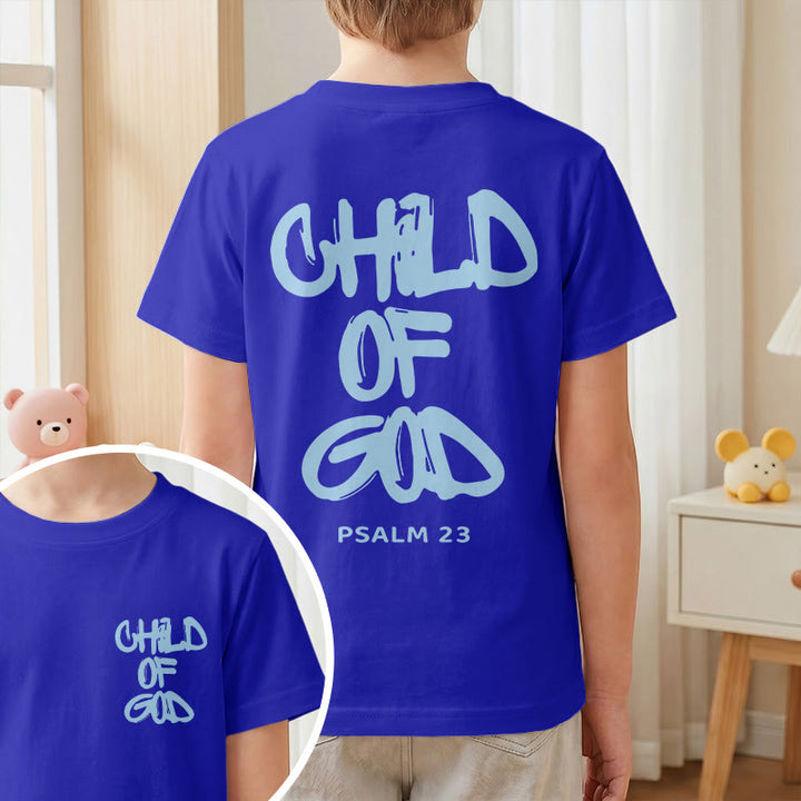 Christianartworkshop Devotional Scripture Verse Child of God Psalm 23 Kids T-Shirt - image 6