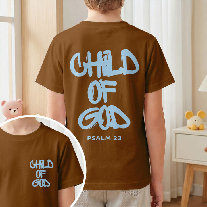 Christianartworkshop Devotional Scripture Verse Child of God Psalm 23 Kids T-Shirt - image 31