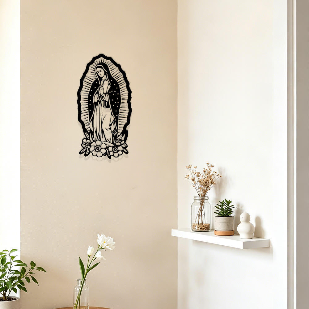 Christianartworkshop Our Lady of Guadalupe Metal Wall Decor: A Symbol of Faith and Divine Grace - image 0