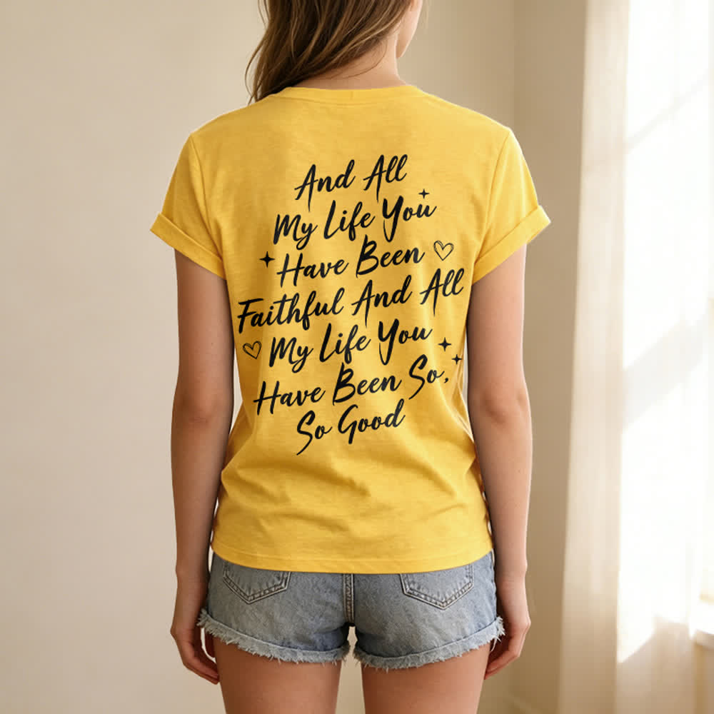 Christianartworkshop Women's I Will Sing Of The Goodness Of God Casual V-neck T-shirt - image 23