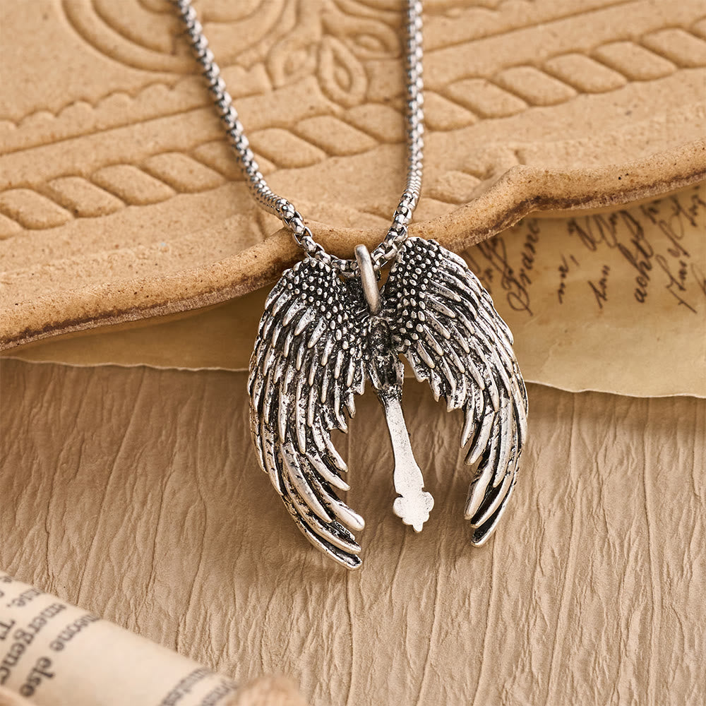 Christianartworkshop Guardian Angel Wings Cross Pendant Necklace: Spiritual Protection Jewelry - image 1