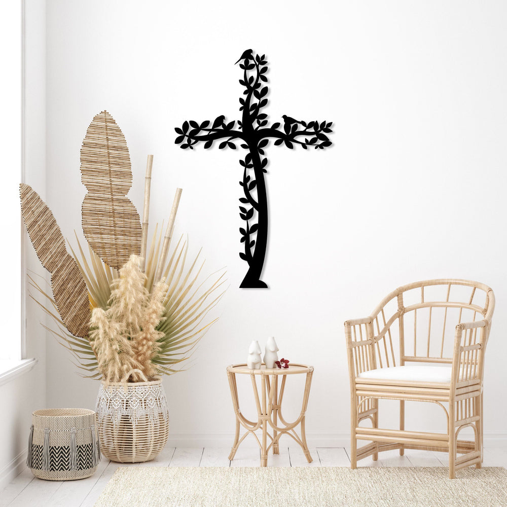 Christianartworkshop Tree-Shaped Cross Metal Wall Decor: A Powerful Statement of Living Faith - image 1