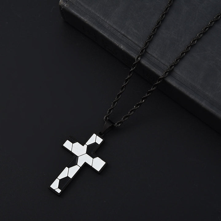 Christianartworkshop Enamel Soccer Cross Necklace with Three Finishes: A Reminder of Divine Grace on the Field - Black - image 3