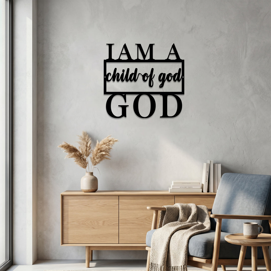Christianartworkshop I Am A Child Of God Typography Metal Wall Decor: A Timeless Testament Of Belonging - image 3