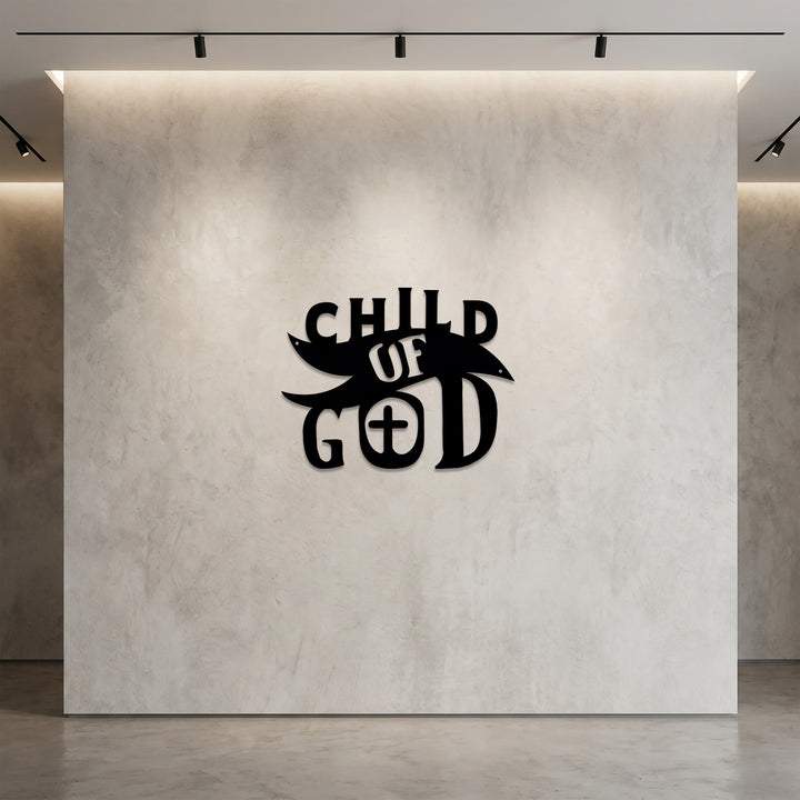 Christianartworkshop Child Of God With Cross In Letter O Metal Wall Decor: A Bold Statement Of Beloved Identity - image 2