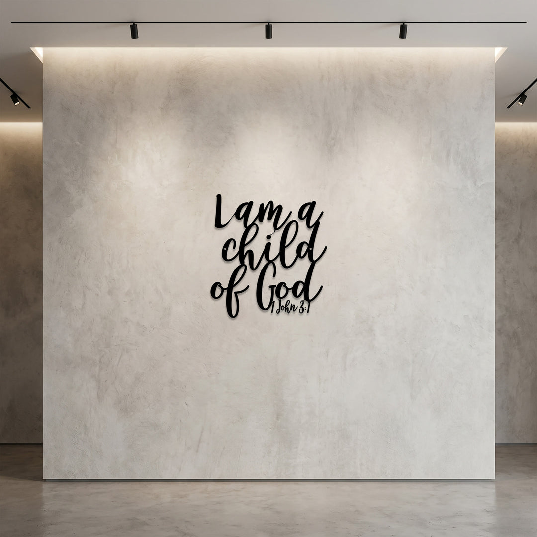 Christianartworkshop I Am A Child Of God 1 John 3:1 Metal Wall Decor: A Heartfelt Declaration Of Divine Belonging - image 2