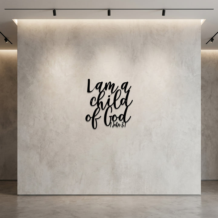 Christianartworkshop I Am A Child Of God 1 John 3:1 Metal Wall Decor: A Heartfelt Declaration Of Divine Belonging - image 2