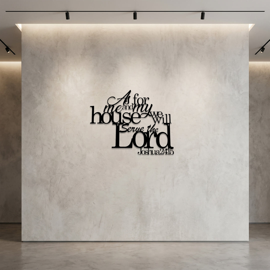 Christianartworkshop As For Me And My House We Will Serve The Lord Joshua 24:15 Metal Wall Decor: A Family Faith Declaration - image 3