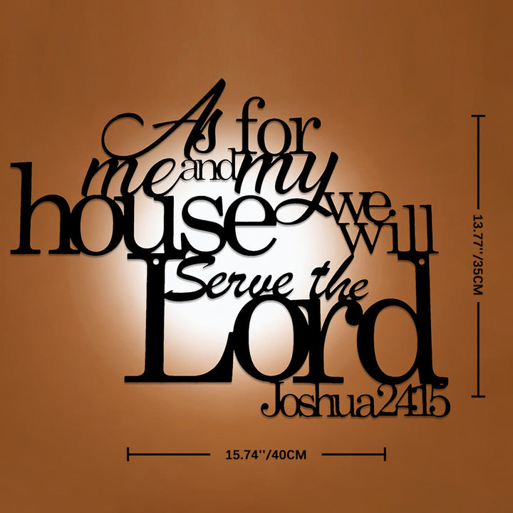 Christianartworkshop As For Me And My House We Will Serve The Lord Joshua 24:15 Metal Wall Decor: A Family Faith Declaration - 13.78''*15.75''*0.04"/35*40*0.1cm - image 7