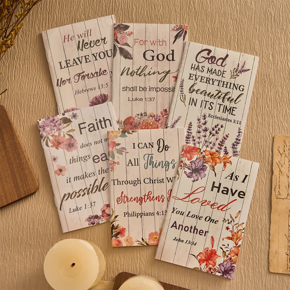 Christianartworkshop Floral Cross Motivational Pens & Bible Verse Notebooks Gift Set - image 8