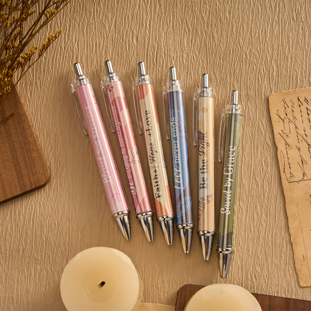 Christianartworkshop Floral Cross Motivational Pens & Bible Verse Notebooks Gift Set - image 22