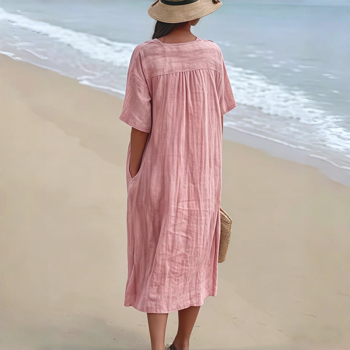 Christianartworkshop Church Gathering Outfit Bible Verse Watercolor Butterfly V-Neck Midi Dress - image 11
