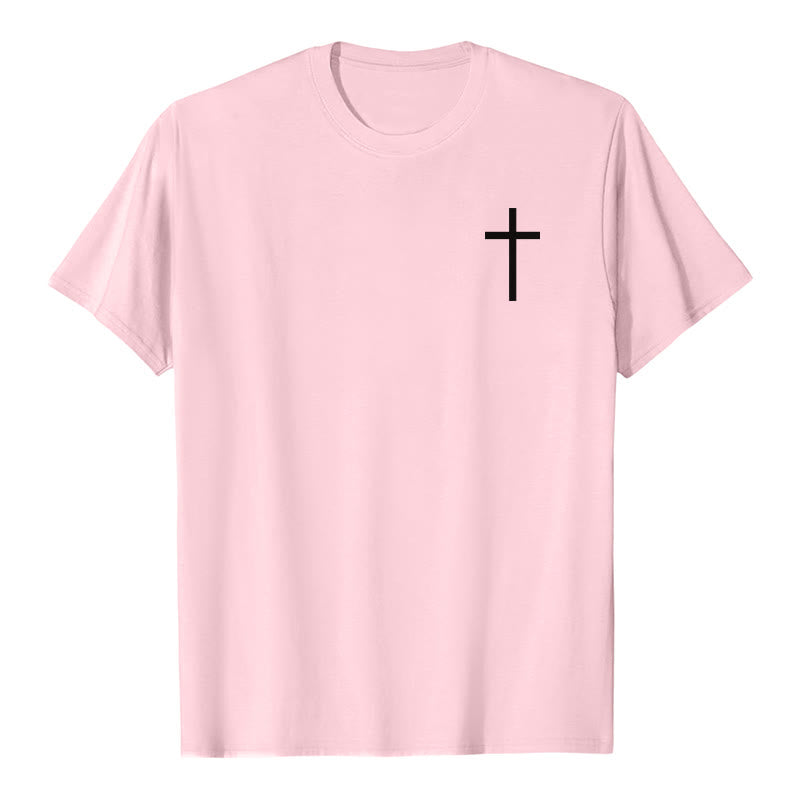 Christianartworkshop No Weapon Formed Against Me Shall Prosper Isaiah 54:17 Front Cross Back Scripture Premium Short Sleeve T-Shirt - image 10