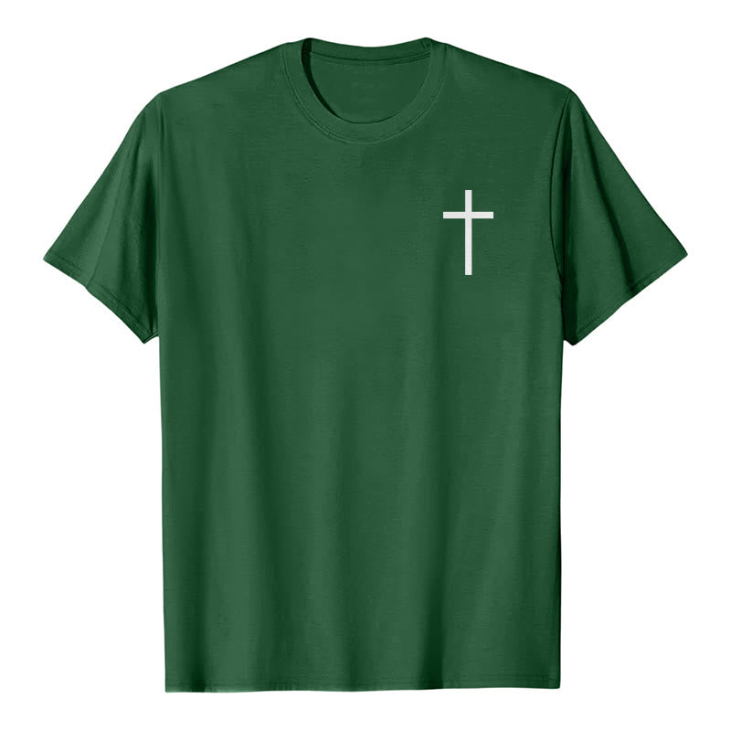 Christianartworkshop No Weapon Formed Against Me Shall Prosper Isaiah 54:17 Front Cross Back Scripture Premium Short Sleeve T-Shirt - image 19