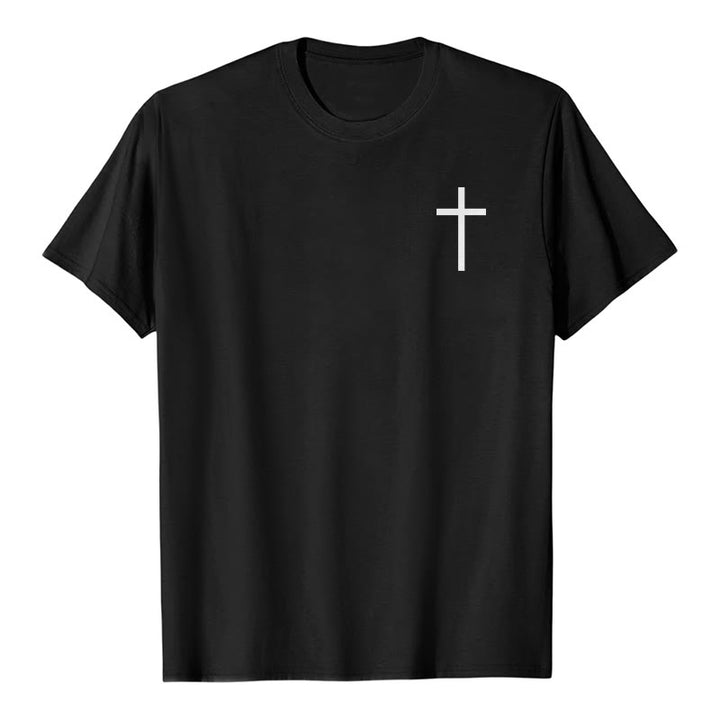 Christianartworkshop As Iron Sharpens Iron Proverbs 27:17 Front Chest Cross Back Scripture Premium Short Sleeve T-Shirt - image 1