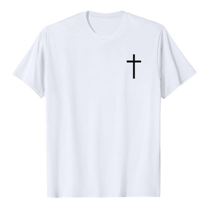 Christianartworkshop As Iron Sharpens Iron Proverbs 27:17 Front Chest Cross Back Scripture Premium Short Sleeve T-Shirt - image 7