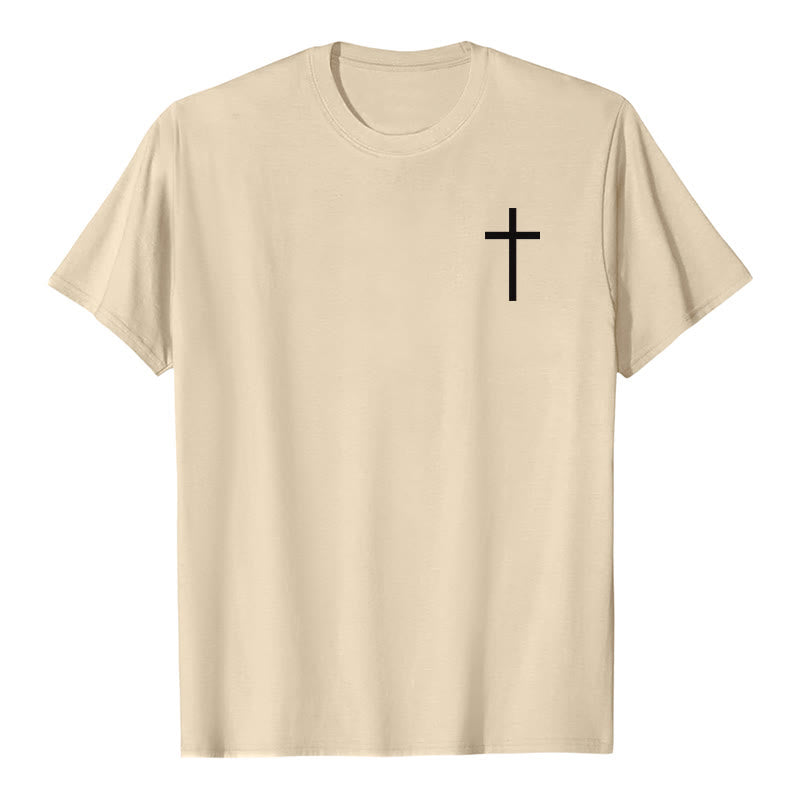 Christianartworkshop John 3:16 For God So Loved The World Front Chest Cross Back Scripture Premium Short Sleeve T-Shirt - image 25