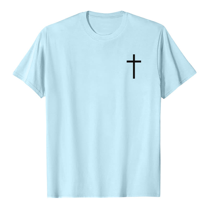 Christianartworkshop John 3:16 For God So Loved The World Front Chest Cross Back Scripture Premium Short Sleeve T-Shirt - image 22