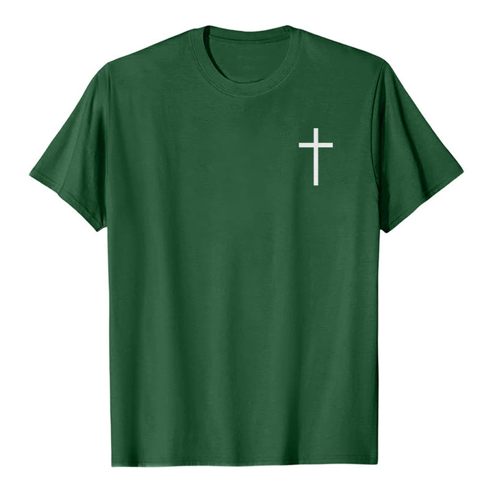 Christianartworkshop John 3:16 For God So Loved The World Front Chest Cross Back Scripture Premium Short Sleeve T-Shirt - image 19