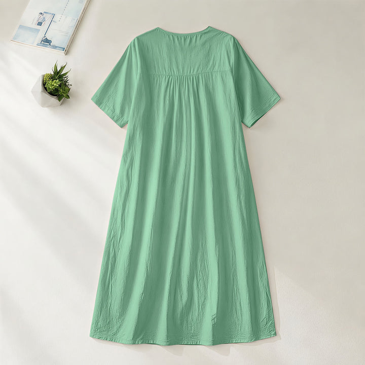 Christianartworkshop "His Love Never Fails" Butterfly Print V-Neck Short Sleeve Midi Dress - image 6