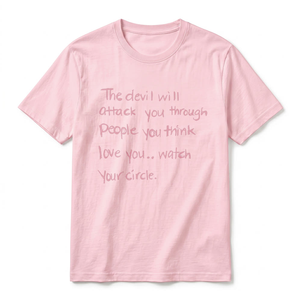 Christianartworkshop "The Devil Will Attack You Through People You Think Love You" Premium Short Sleeve T-Shirt - image 27