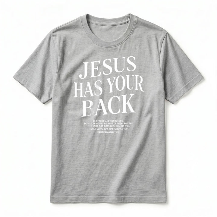 Christianartworkshop "Jesus Has Your Back" Confident Believer Premium Short Sleeve T-Shirt - image 17