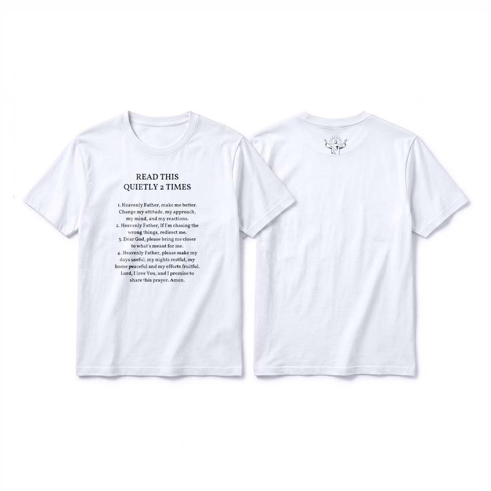 Christianartworkshop "Read This Quietly 2 Times" Funny Faith Premium Short Sleeve T-Shirt - White - 2XL - image 5