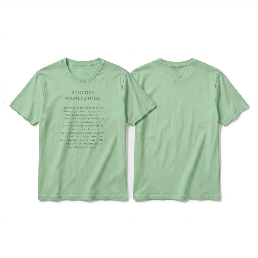 Christianartworkshop "Read This Quietly 2 Times" Funny Faith Premium Short Sleeve T-Shirt - Light Green - 2XL - image 20
