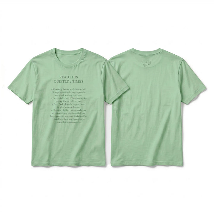 Christianartworkshop "Read This Quietly 2 Times" Funny Faith Premium Short Sleeve T-Shirt - Light Green - 2XL - image 20