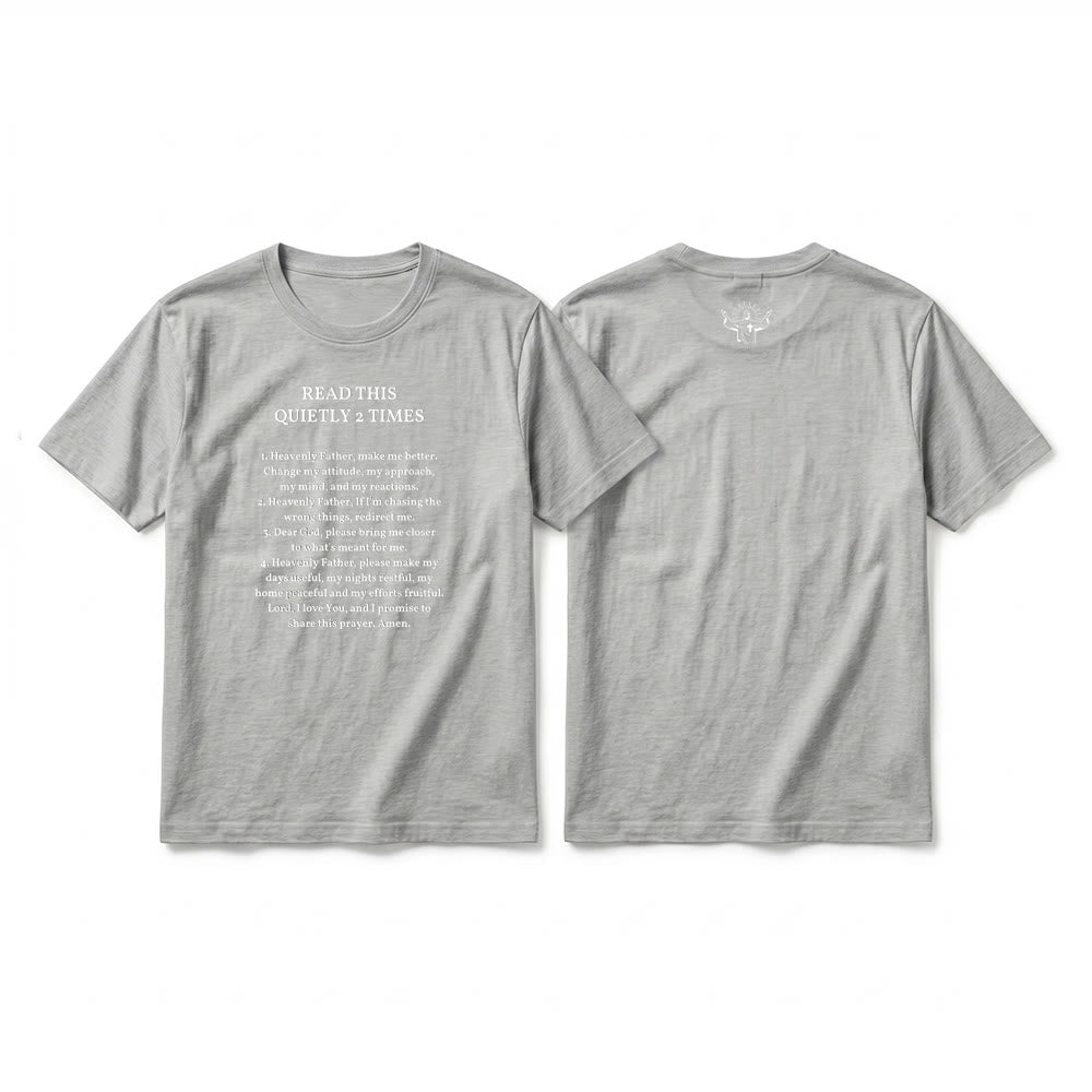 Christianartworkshop "Read This Quietly 2 Times" Funny Faith Premium Short Sleeve T-Shirt - Grey - 2XL - image 11
