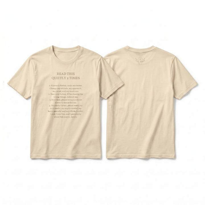 Christianartworkshop "Read This Quietly 2 Times" Funny Faith Premium Short Sleeve T-Shirt - Beige - 2XL - image 14