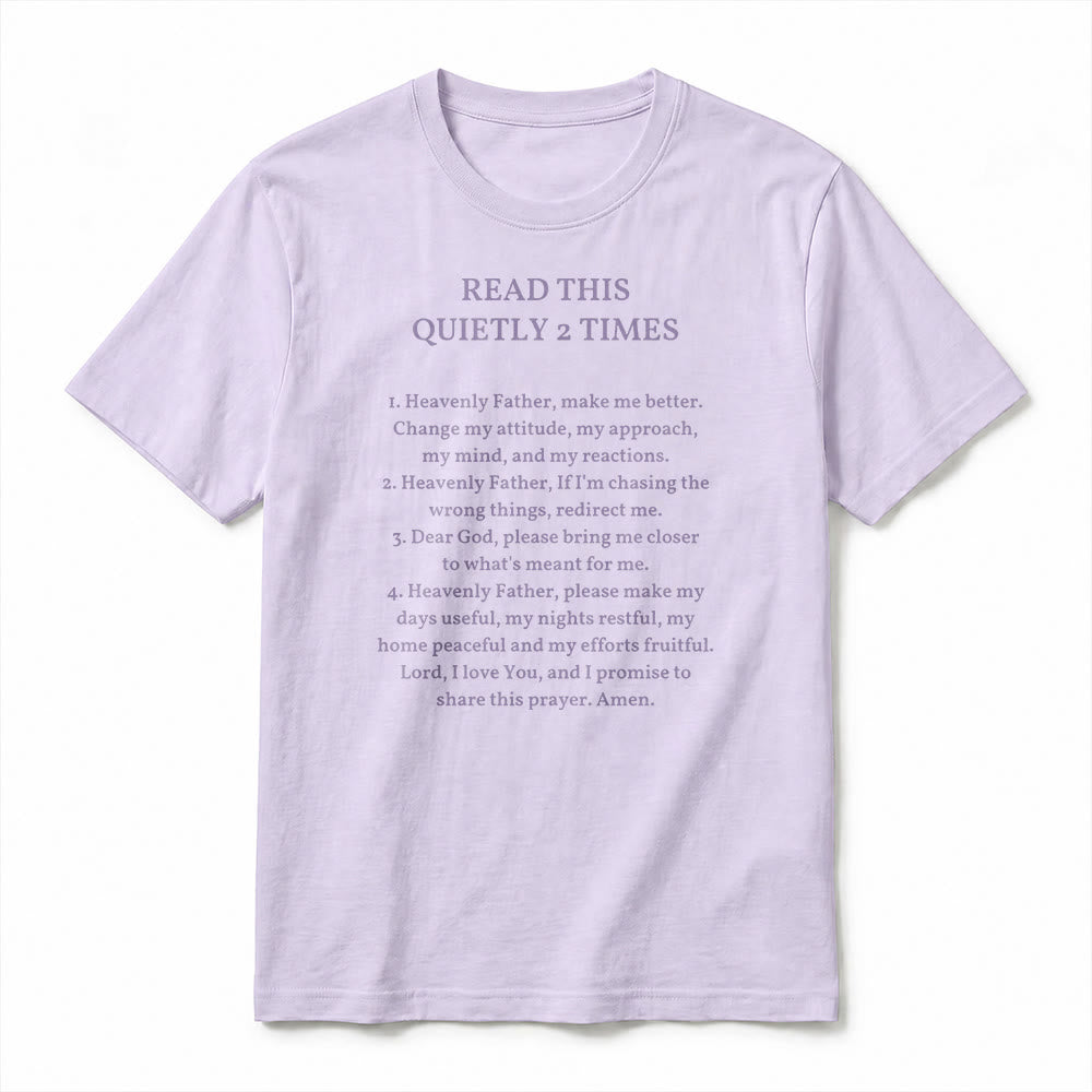 Christianartworkshop "Read This Quietly 2 Times" Funny Faith Premium Short Sleeve T-Shirt - image 3