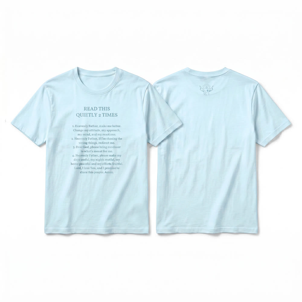 Christianartworkshop "Read This Quietly 2 Times" Funny Faith Premium Short Sleeve T-Shirt - Blue - 2XL - image 17