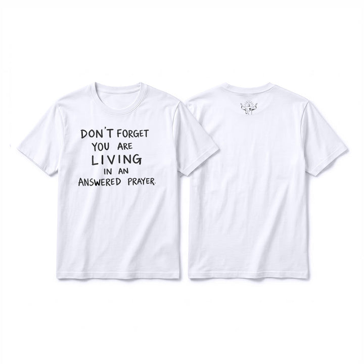 Christianartworkshop Faithful Gratitude "Answered Prayer" Premium Short Sleeve T-Shirt - White - 2XL - image 10