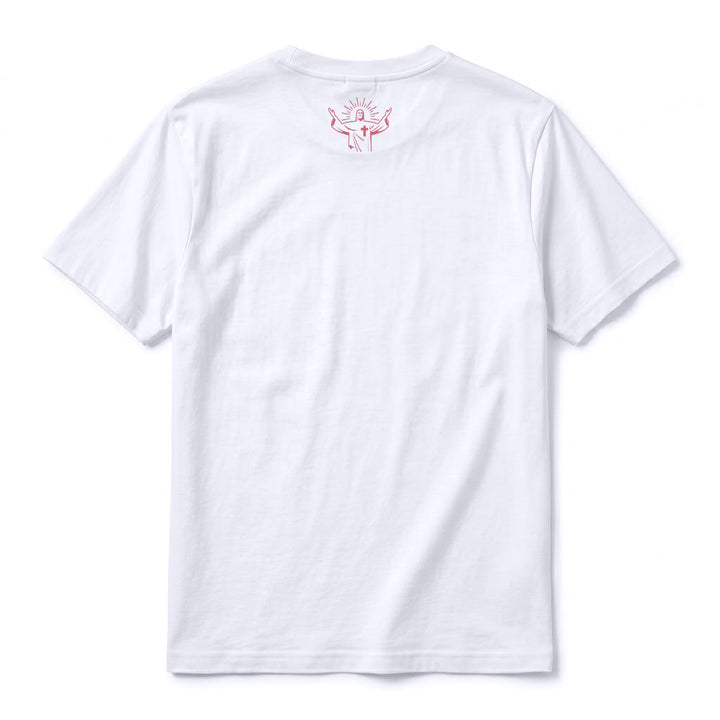 Christianartworkshop Psalm 34:7 "The Angel of the Lord" Front & Back Print Premium Short Sleeve T-Shirt - image 6