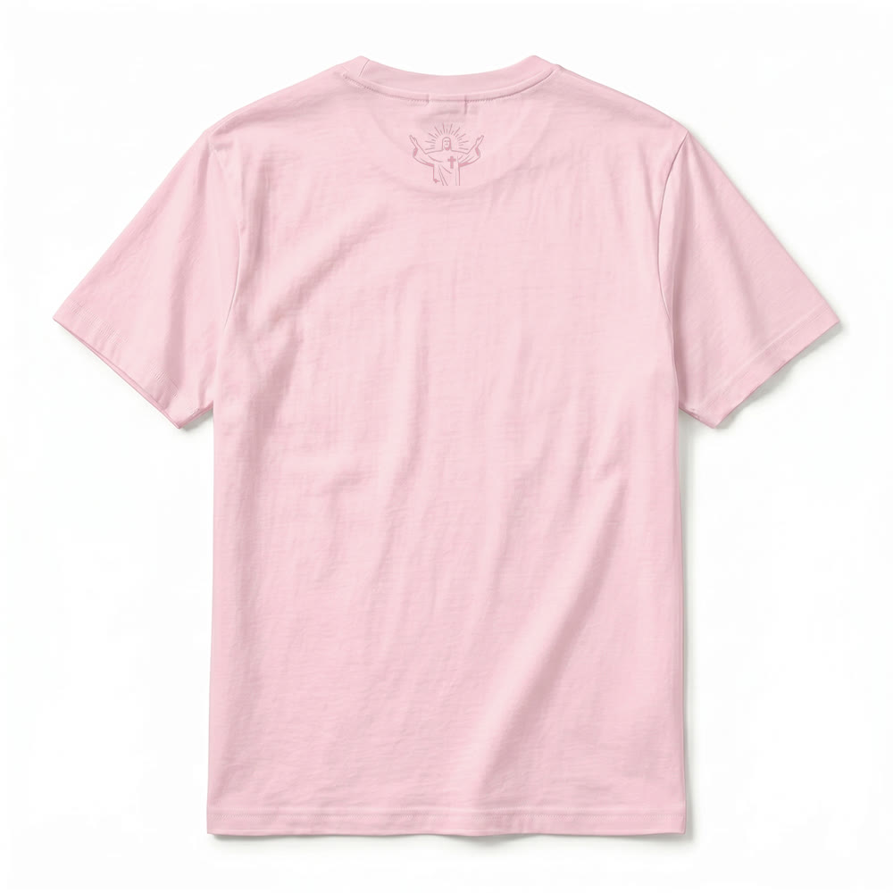 Christianartworkshop Psalm 34:7 "The Angel of the Lord" Front & Back Print Premium Short Sleeve T-Shirt - image 9
