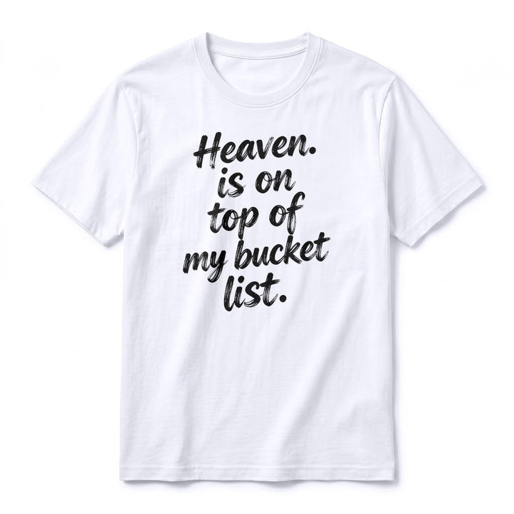 Christianartworkshop "Heaven Is On Top Of My Bucket List" Lavender Premium Short Sleeve T-Shirt - image 5