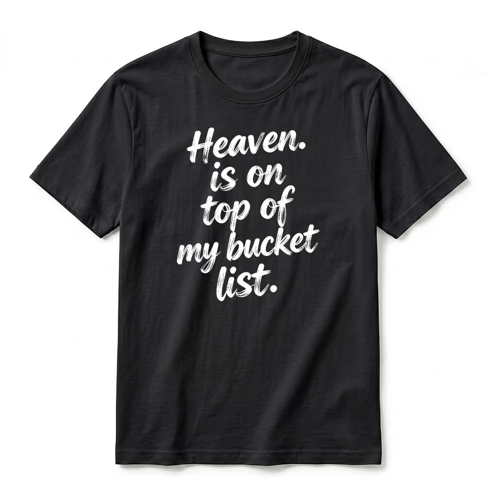 Christianartworkshop "Heaven Is On Top Of My Bucket List" Lavender Premium Short Sleeve T-Shirt - image 8